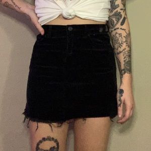 black corduroy skirt